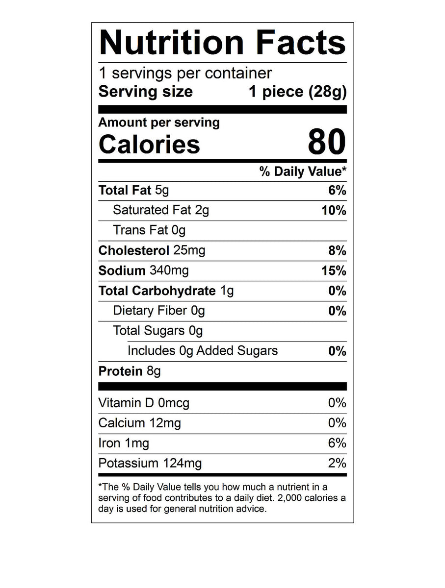 simms beef jerky nutrition